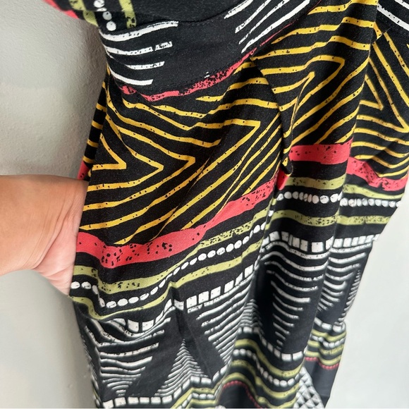 Anthropologie Elevenses Amapa Black Tribal Print Crossfront Wide Leg Jumpsuit 8 - Picture 12 of 16